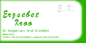 erzsebet kroo business card